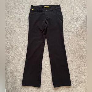 Lole black stretch boot cut travel pants size 6